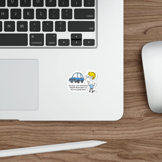 Is Your Car Battery Dead Funny Laptop Sticker Decal