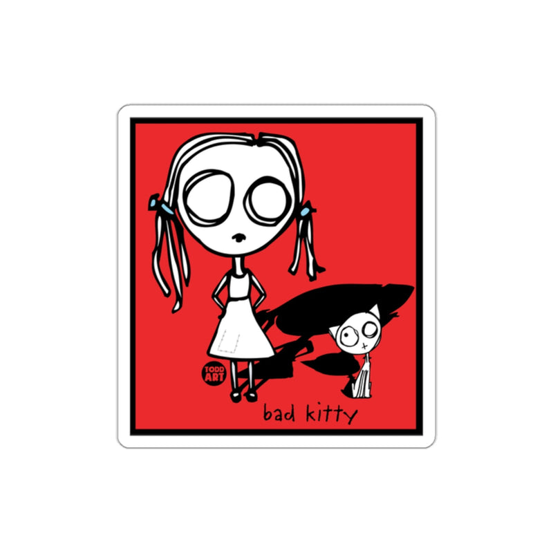 Load image into Gallery viewer, Cartoon Character and Bad Kitty Sticker
