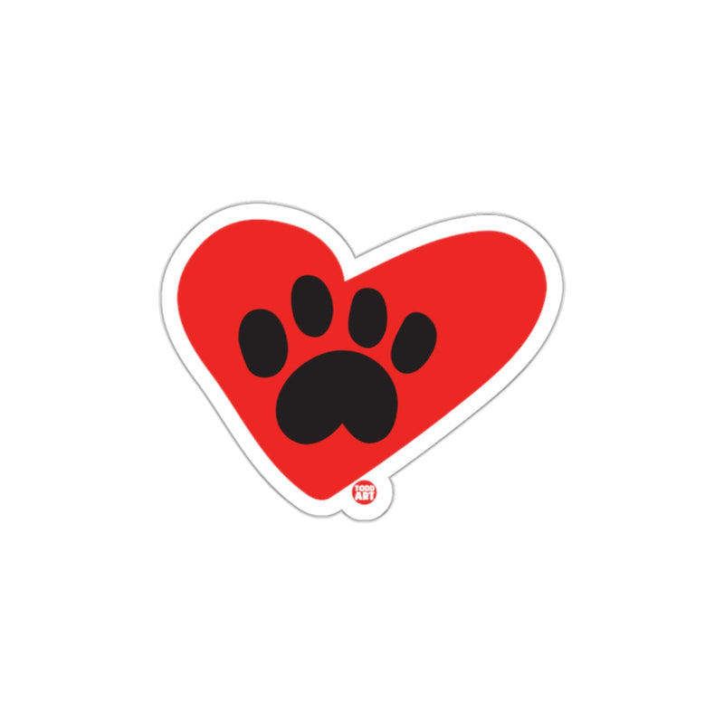 Load image into Gallery viewer, Heart Shape With Paw Print Design Sticker
