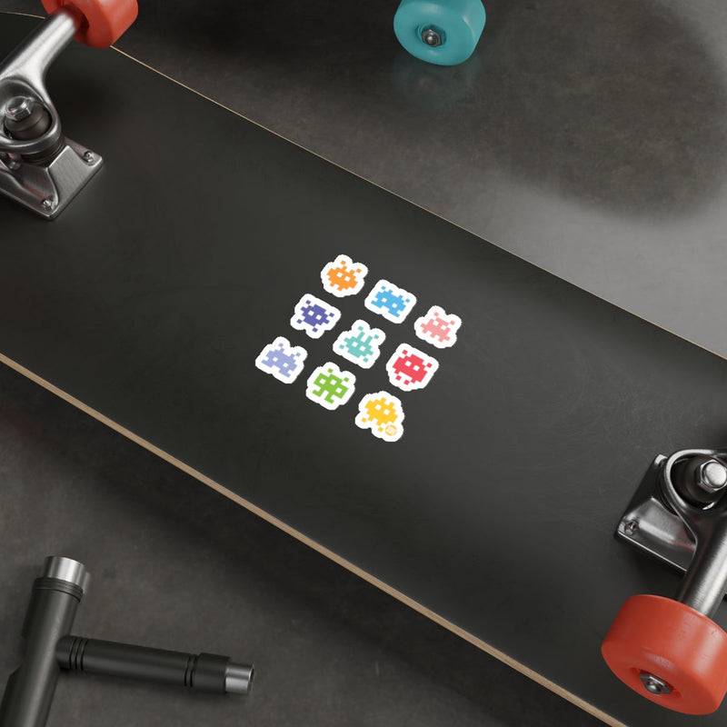 Load image into Gallery viewer, Cute Colorful Pixel Art Characters Skateboard Deck
