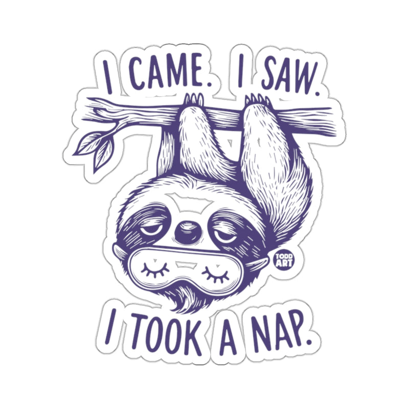Load image into Gallery viewer, I Came I Saw I Took A Nap Sloth Sleep Mask 
