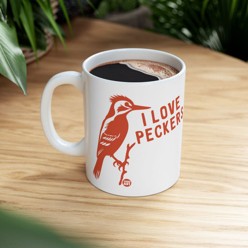 Load image into Gallery viewer, I Love Peckers Bird Art Mug for Bird Lovers Gift Item
