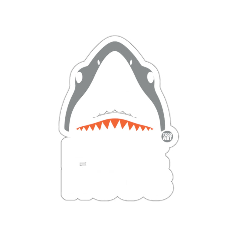 Load image into Gallery viewer, Free Hugs Shark Design with Teeth Funny Animal sticker
