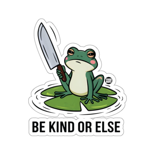 Angry Frog Knife Lily Pad Be Kind OR Else 