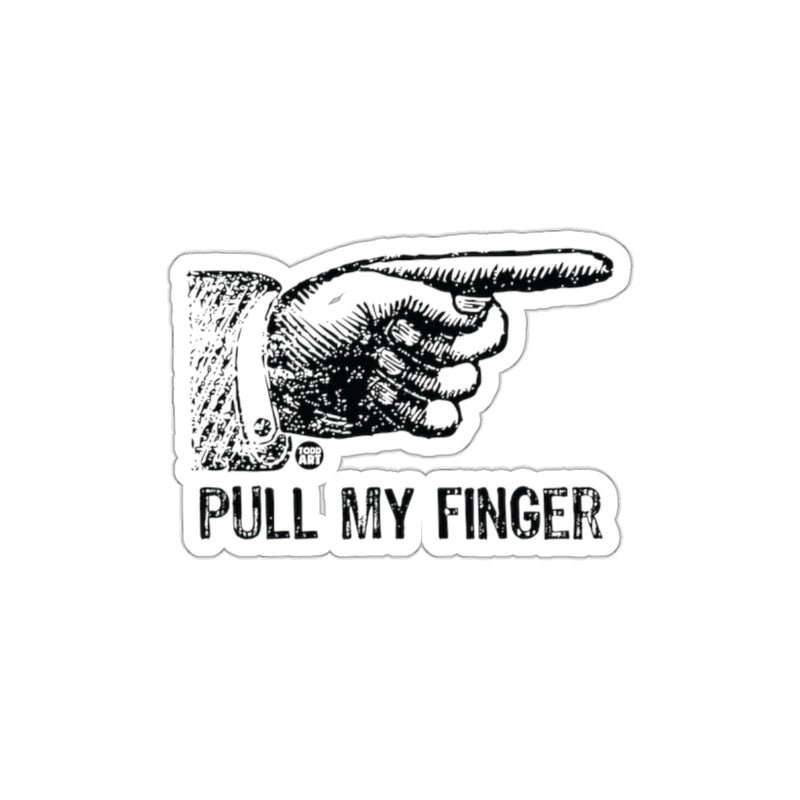 Load image into Gallery viewer, Pull My Finger Humorous Vintage Hand Illustration Sticker
