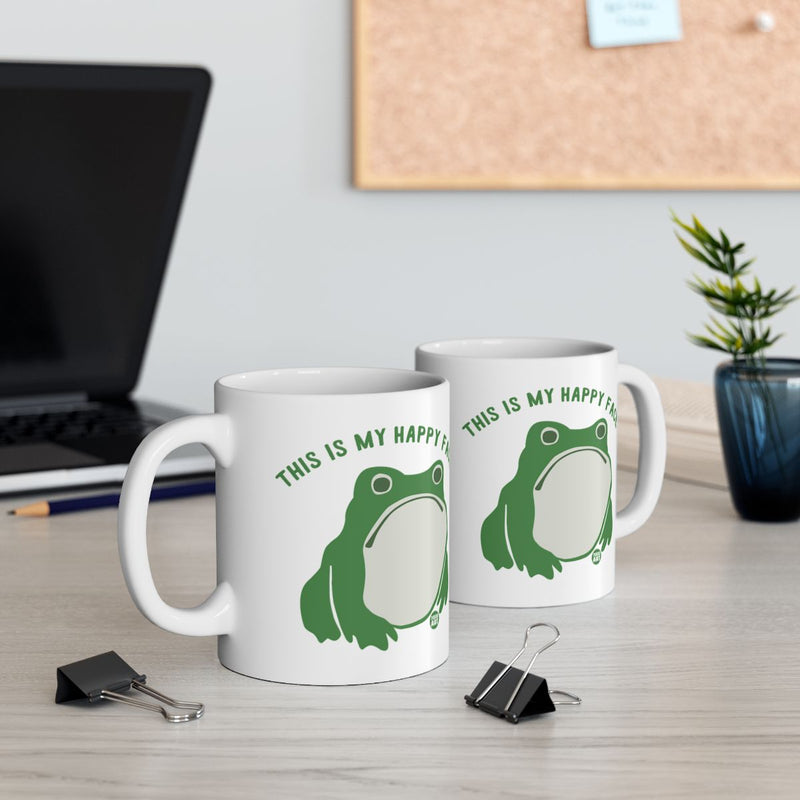 Load image into Gallery viewer, This Is My Happy Face Frog Design Coffee Mug

