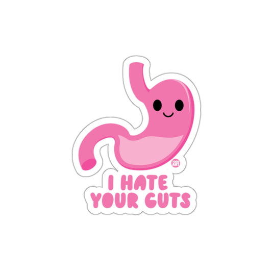 I Hate Your Guts Cute Stomach Sticker for Fun Decor