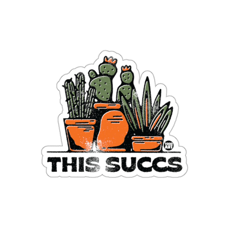 Load image into Gallery viewer, Funny Cactus Design This Succs Sticker Product
