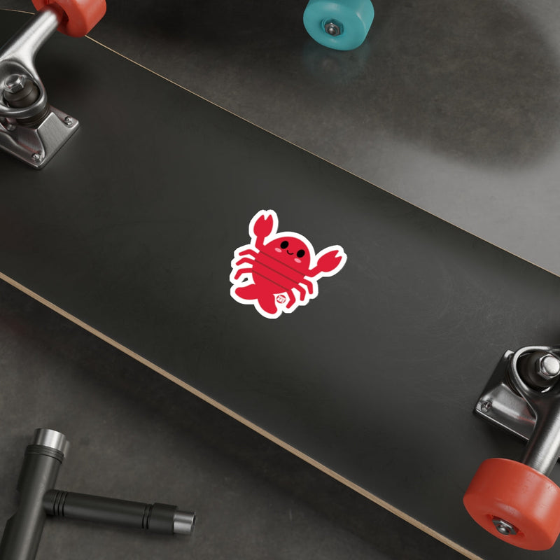 Load image into Gallery viewer, Red Cartoon Crab Sticker for Skateboard Decoration
