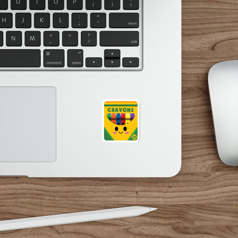 Load image into Gallery viewer, Cute and Colorful Crayons Cartoon Laptop Sticker
