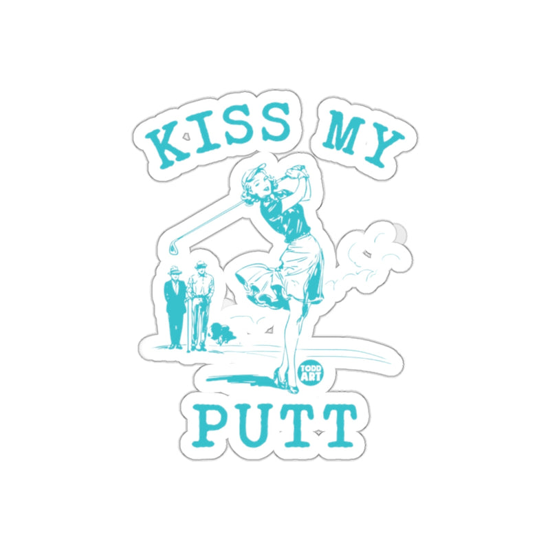 Load image into Gallery viewer, Kiss My Putt Funny Golfing Women Retro Style sticker
