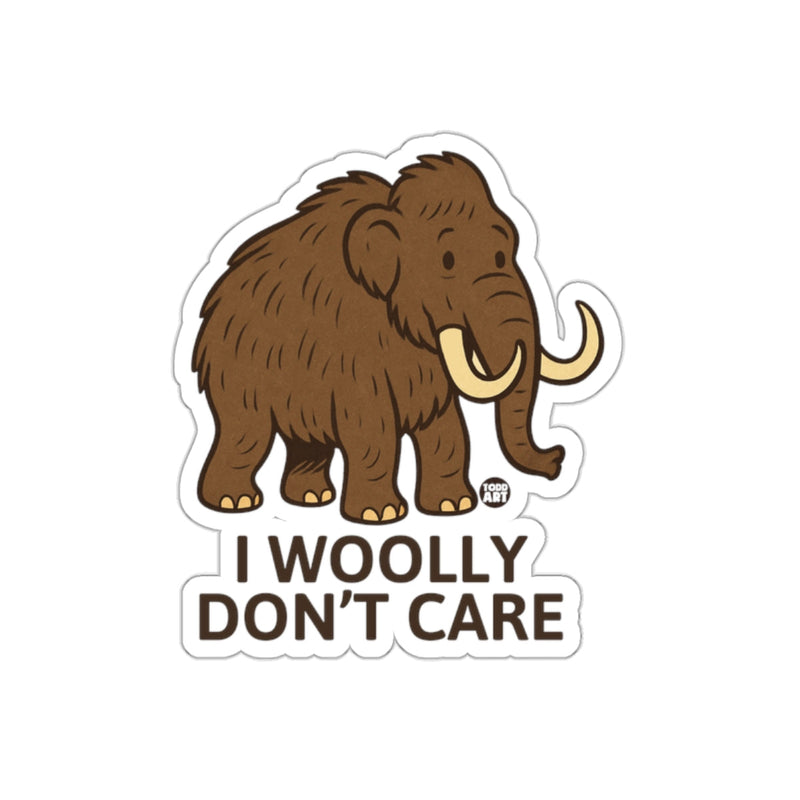 Load image into Gallery viewer, Cute Woolly Mammoth I Woolly Don't Care Sticker
