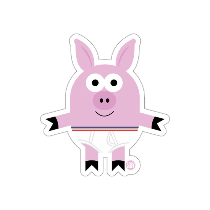 Load image into Gallery viewer, Cute Pink Cartoon Pig with Big Eyes Sticker
