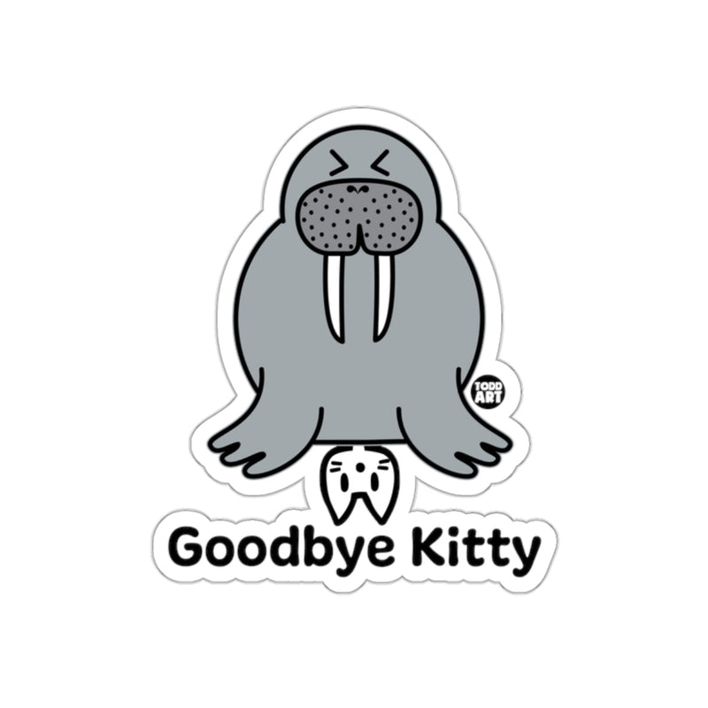 Load image into Gallery viewer, Goodbye Kitty Walrus Cartoon Design Sticker

