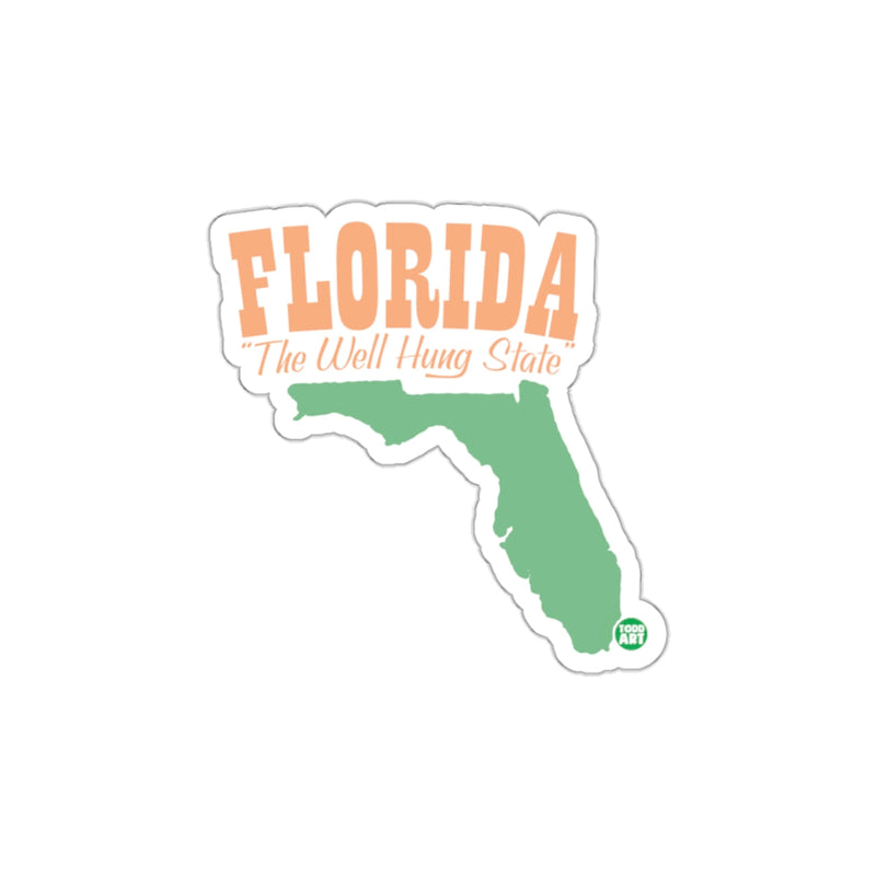 Load image into Gallery viewer, Florida Well Hung State Sticker Fun Gift Idea
