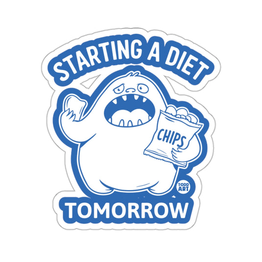 Starting A Diet Tomorrow Funny Monster Chips Bread 