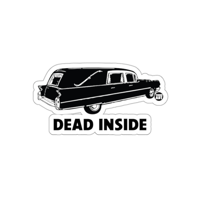 Load image into Gallery viewer, Hearse Dead Inside Car Funny Horror Scene Dark sticker
