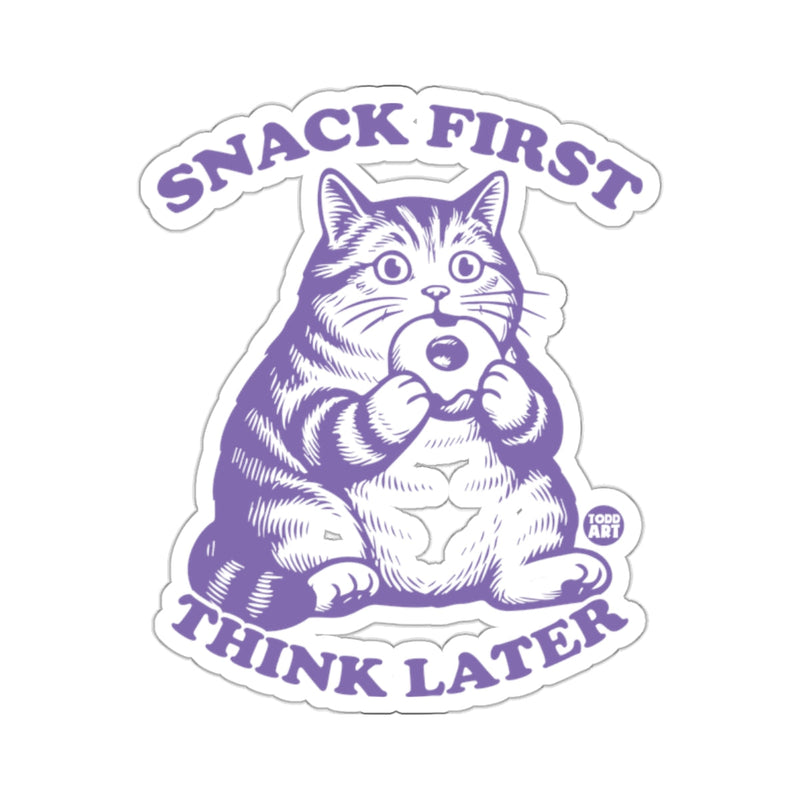 Load image into Gallery viewer, Purple Cat Donut Snack First Think Later 
