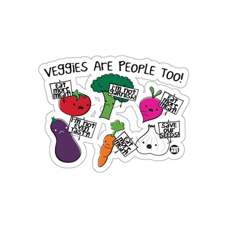 Load image into Gallery viewer, Veggies Are People Too Fun Illustrated Sticker Set

