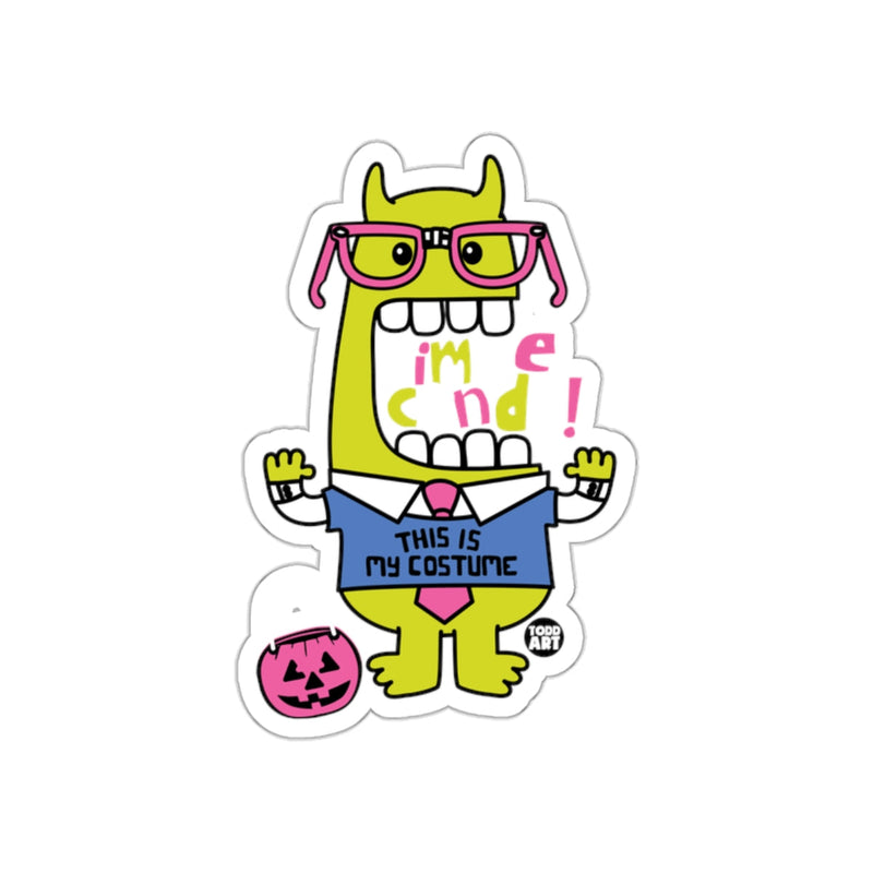 Load image into Gallery viewer, Cartoon Monster with Glasses Halloween Sticker

