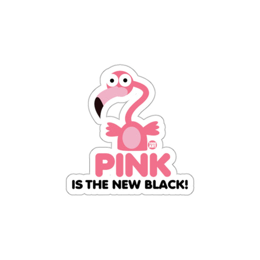 Pink Is The New Black Flamingo Sticker
