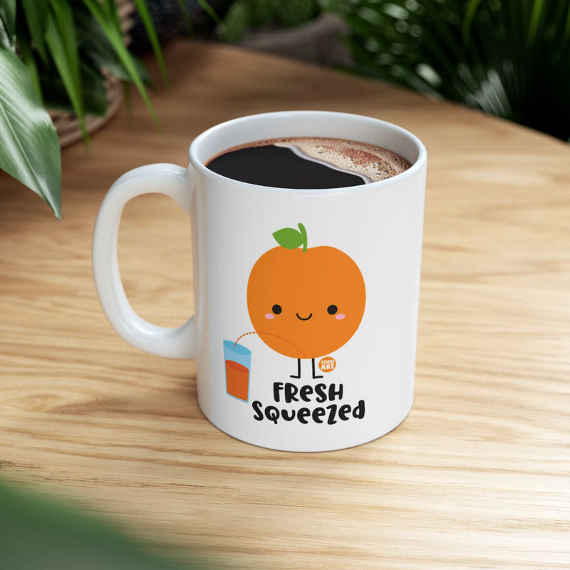 Load image into Gallery viewer, Adorable Fresh Squeezed Cartoon Orange Mug
