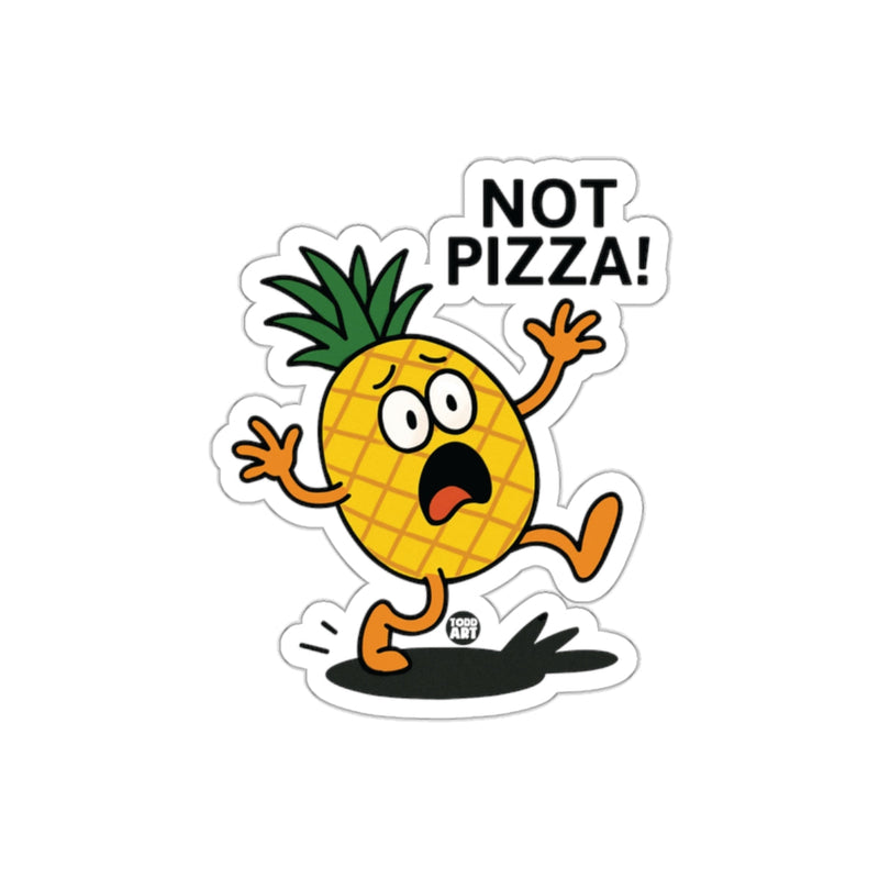 Load image into Gallery viewer, Funny Pineapple Not Pizza Cartoon Sticker for Laptops
