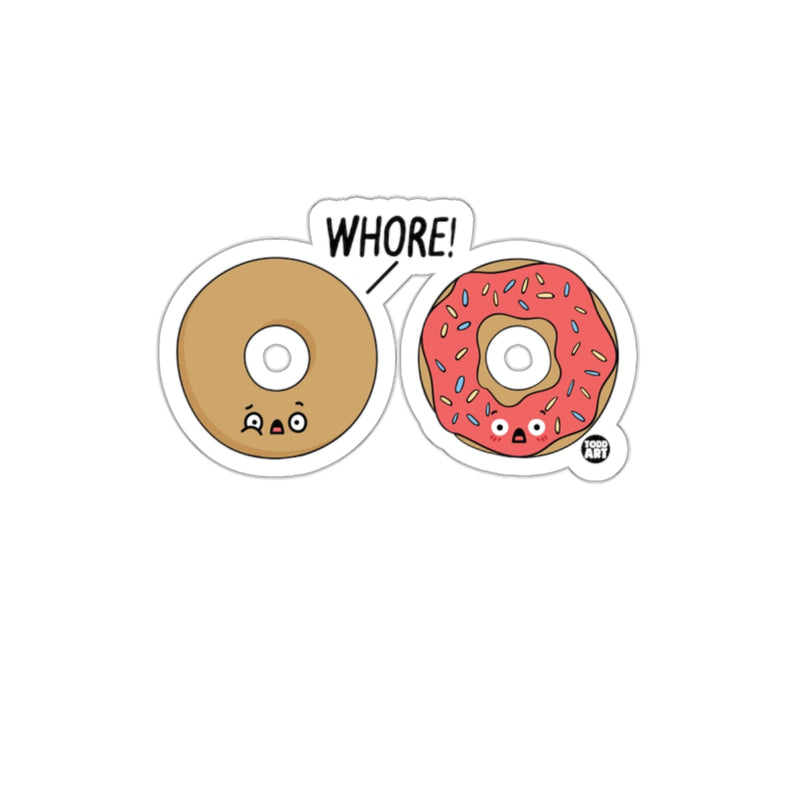 Load image into Gallery viewer, Funny Bagel and Donut Whore Sticker
