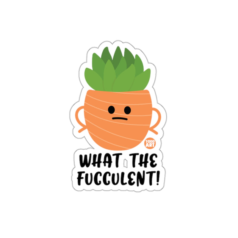 Load image into Gallery viewer, What The Fucculent Angry Plant In Orange Pot sticker
