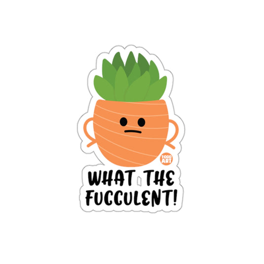 What The Fucculent Angry Plant In Orange Pot sticker