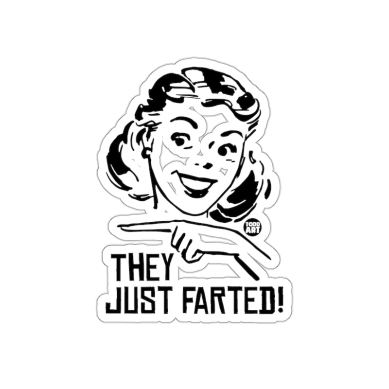 Load image into Gallery viewer, They Just Farted Funny Retro Comic Sticker
