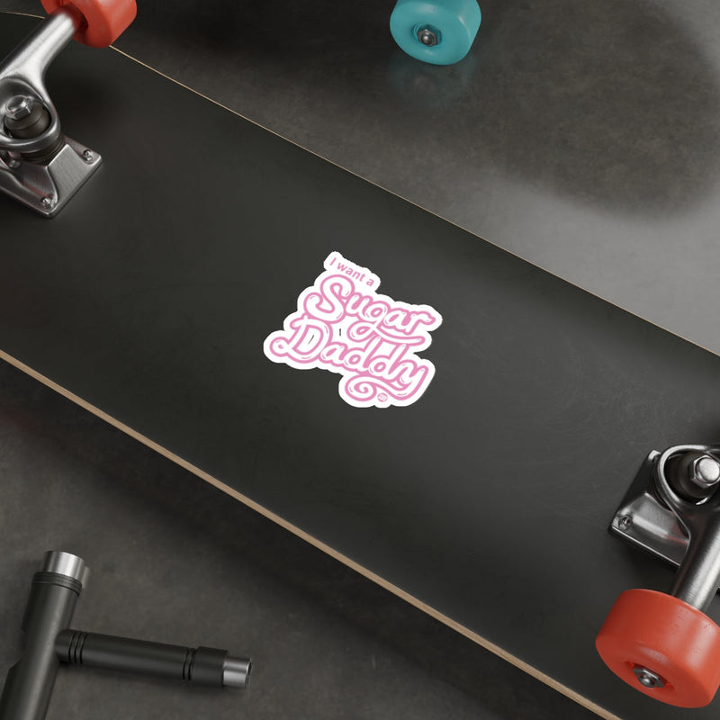 Load image into Gallery viewer, I Want a Sugar Daddy Skateboard Sticker Product
