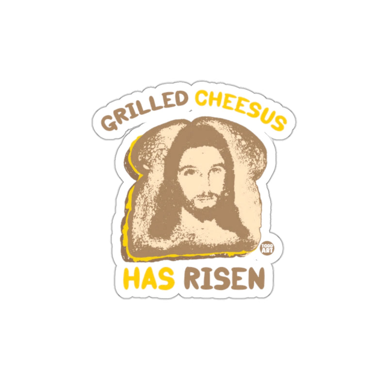 Load image into Gallery viewer, Grilled Cheesus Has Risen Humorous Religious Sticker
