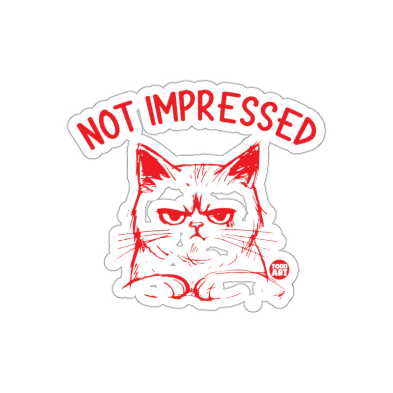 Load image into Gallery viewer, Not Impressed Cat Sticker Perfect for Laptops and More
