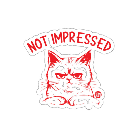 Not Impressed Cat Sticker Perfect for Laptops and More