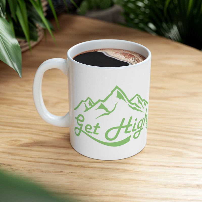 Load image into Gallery viewer, Get High with Mountain Design Coffee Mug

