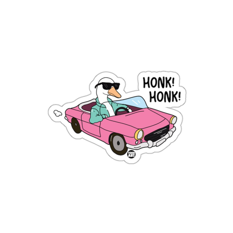 Load image into Gallery viewer, Cool Swan Driving Pink Car Cartoon Sticker

