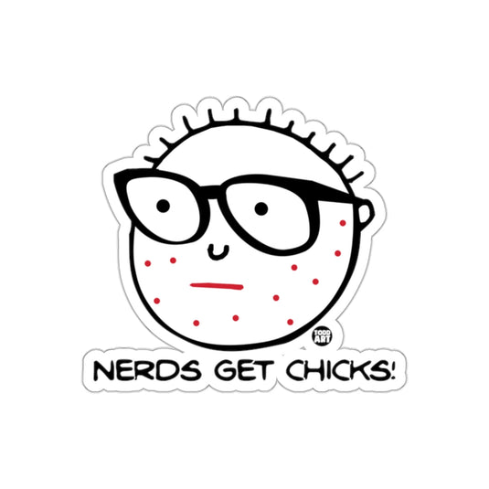 Nerds Get Chicks Graphic Sticker Design