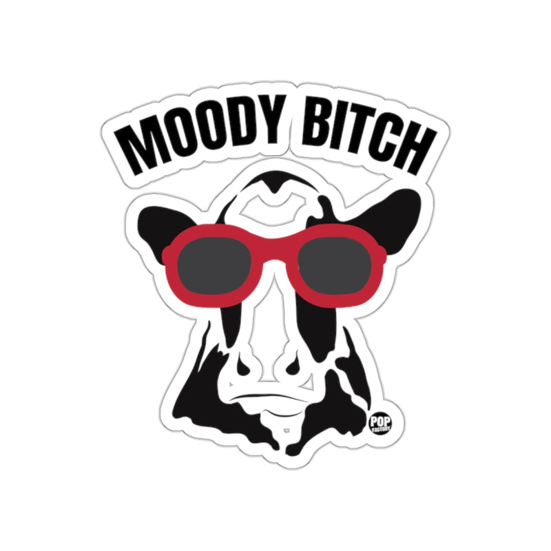 Load image into Gallery viewer, Moody Bitch Cow with Sunglasses sticker
