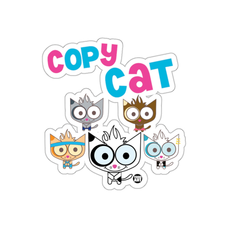 Load image into Gallery viewer, Copy Cat Cartoon Cats Group Decal Sticker
