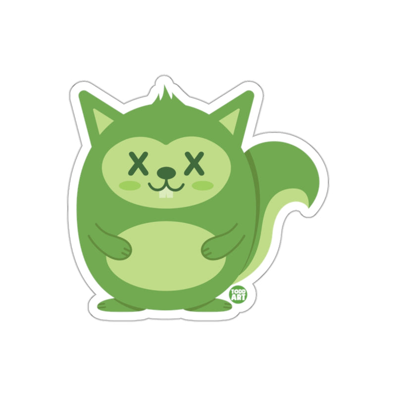 Load image into Gallery viewer, Cute Green Squirrel Cartoon Character Sticker
