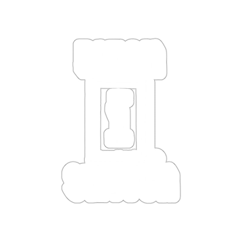 Load image into Gallery viewer, Retro Letter I Stick Figure Design Sticker Product
