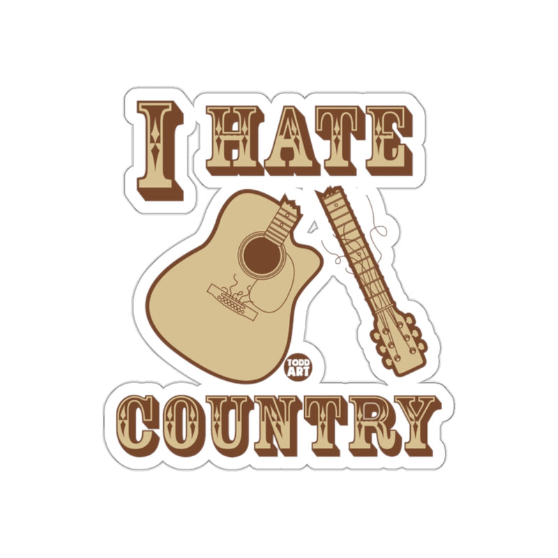 Load image into Gallery viewer, I Hate Country Design with Broken Guitar Sticker
