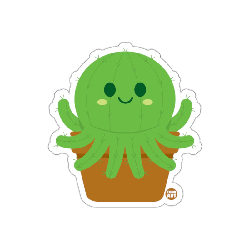 Load image into Gallery viewer, Adorable Smiling Cactus in Pot Art Sticker

