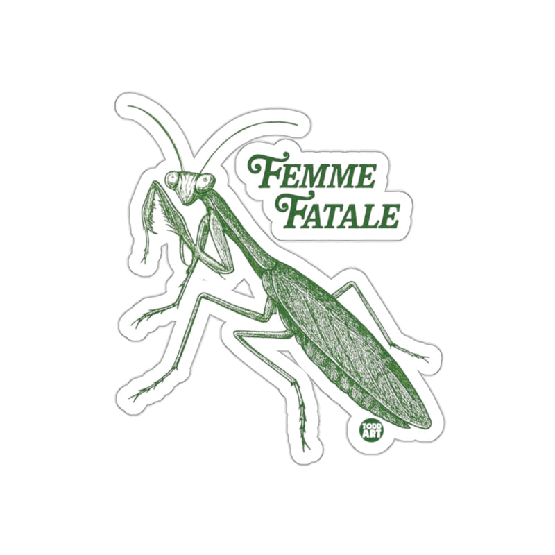 Load image into Gallery viewer, Femme Fatale Praying Mantis Sticker Decal
