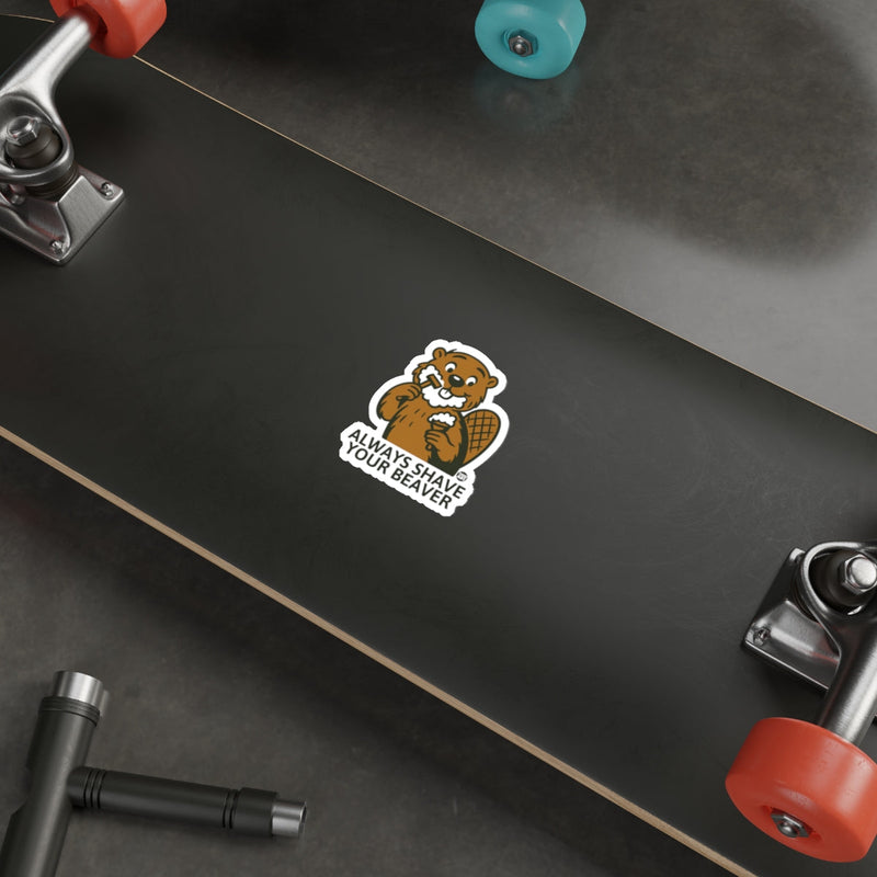 Load image into Gallery viewer, Always Shave Your Beaver Funny Sticker
