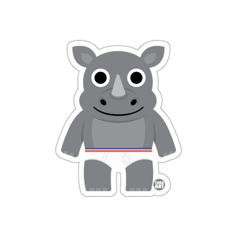 Load image into Gallery viewer, Cute Cartoon Rhino Illustration Sticker for Kids
