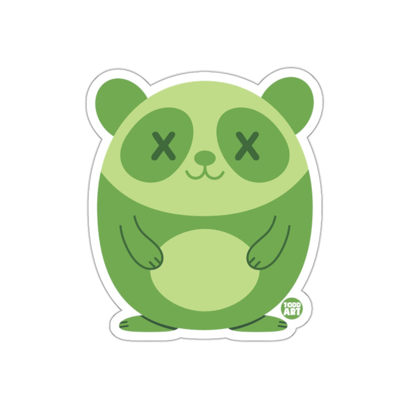 Load image into Gallery viewer, Green Adorable Panda Bear Artwork Sticker Product
