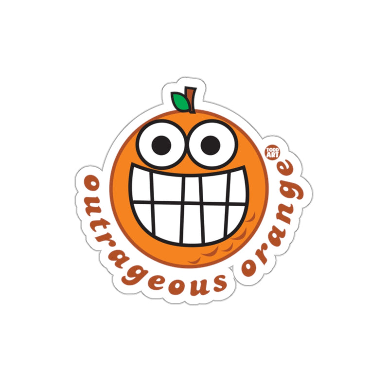 Load image into Gallery viewer, Outrageous Orange Funny Cartoon Character Sticker
