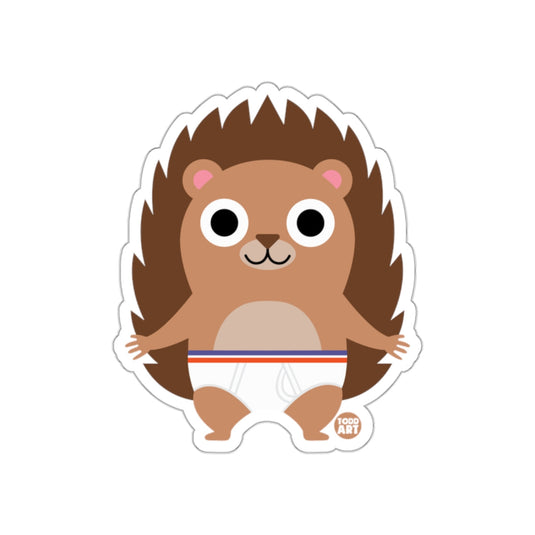 Cute Cartoon Hedgehog in Underwear Sticker